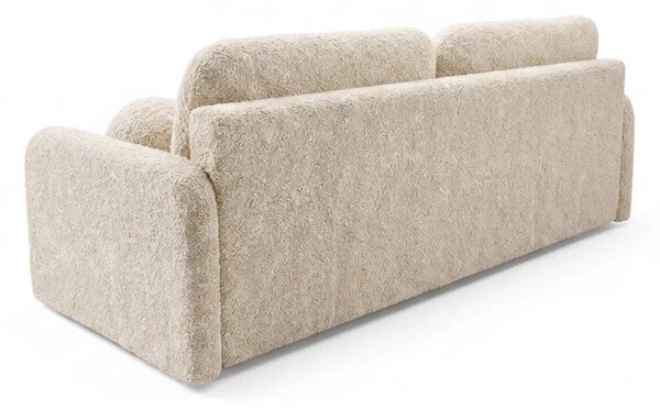 Sofa ZEN Rozkładana Dwuosobowa Beżowa Boucle Nowoczesna