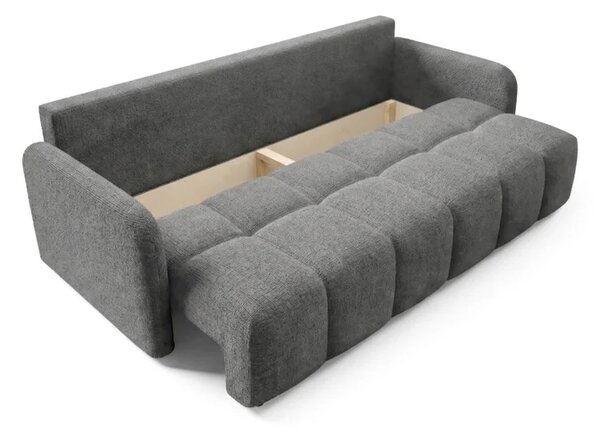 Sofa ZEN Rozkładana Dwuosobowa Ciemnoszara Boucle Nowoczesna