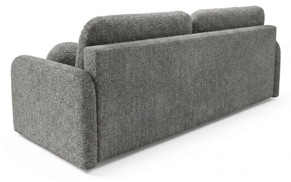 Sofa ZEN Rozkładana Dwuosobowa Ciemnoszara Boucle Nowoczesna