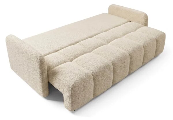 Sofa ZEN Rozkładana Dwuosobowa Beżowa Boucle Nowoczesna