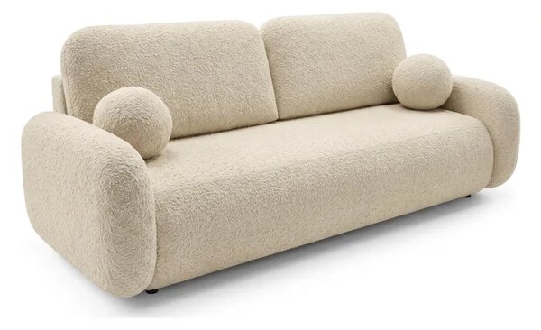 Sofa VIDI Rozkładana Dwuosobowa Beżowa Boucle Nowoczesna