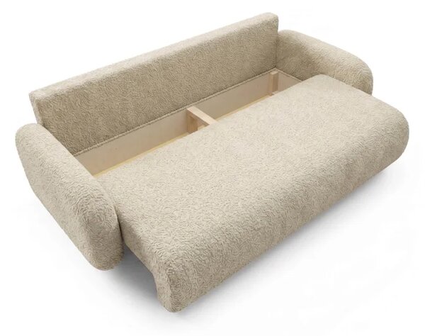 Sofa VIDI Rozkładana Dwuosobowa Beżowa Boucle Nowoczesna