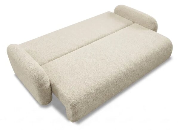 Sofa VIDI Rozkładana Dwuosobowa Beżowa Boucle Nowoczesna