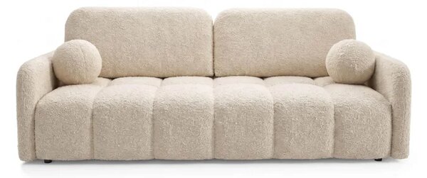 Sofa ZEN Rozkładana Dwuosobowa Beżowa Boucle Nowoczesna
