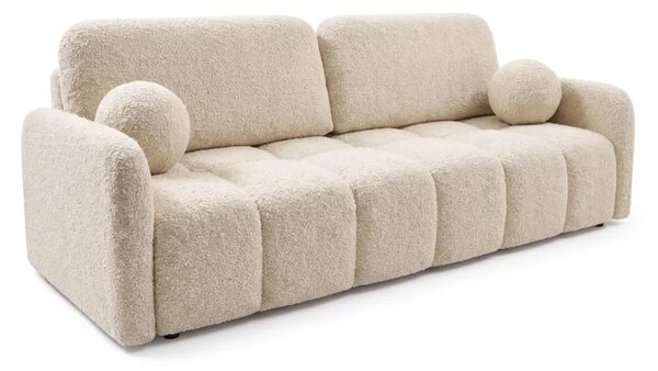 Sofa ZEN Rozkładana Dwuosobowa Beżowa Boucle Nowoczesna