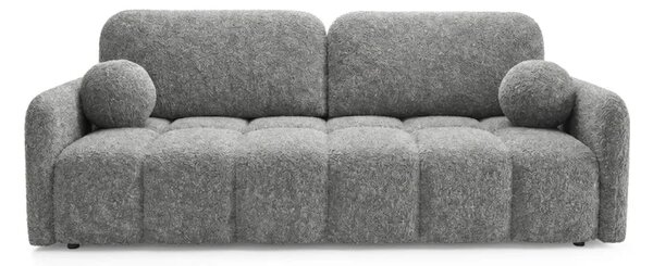 Sofa ZEN Rozkładana Dwuosobowa Ciemnoszara Boucle Nowoczesna