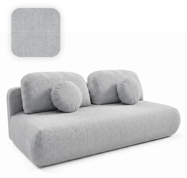 Sofa BASE Rozkładana Dwuosobowa Szara Szenil Nowoczesna
