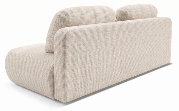 Sofa BASE Rozkładana Dwuosobowa Beżowa Szenil Nowoczesna