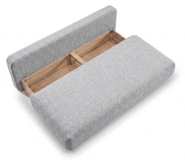 Sofa BASE Rozkładana Dwuosobowa Szara Szenil Nowoczesna