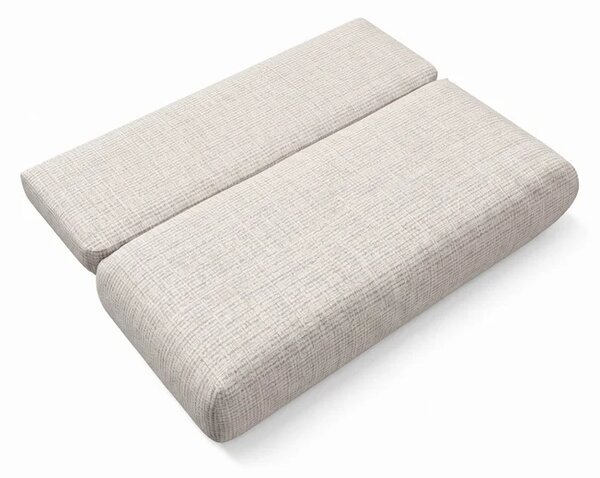 Sofa BASE Rozkładana Dwuosobowa Beżowa Szenil Nowoczesna