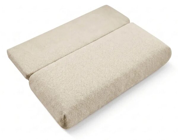 Sofa BASE Rozkładana Dwuosobowa Beżowa Boucle Nowoczesna