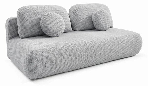 Sofa BASE Rozkładana Dwuosobowa Szara Szenil Nowoczesna