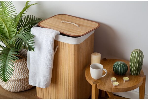 Naturalny bambusowy kosz na pranie 78 l Bamboo – Compactor