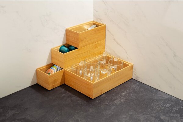Pojemnik bambusowy Compactor, 22,5x7x6,35 cm