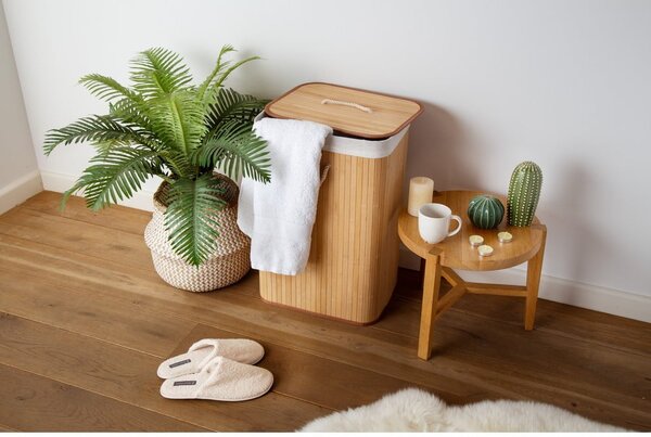 Naturalny bambusowy kosz na pranie 78 l Bamboo – Compactor