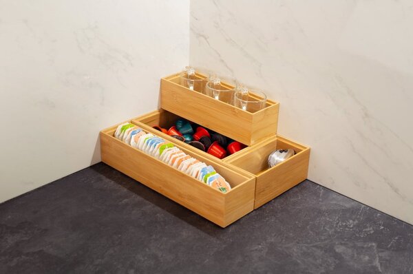 Pojemnik bambusowy Compactor, 22,5x7x6,35 cm