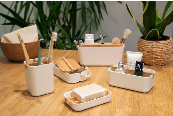 Biały organizer łazienkowy Compactor Ecologic, 8,4x7,8 cm