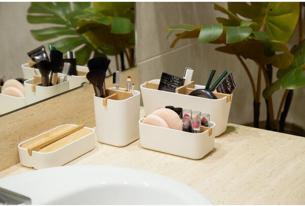 Biały organizer łazienkowy Compactor Ecologic, 8,4x7,8 cm