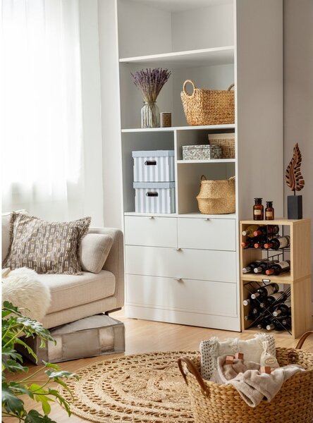 Tekstylny pojemnik do przechowywania ubrań próżniowy/usztywniany 56x56x16,5 cm Granit – Compactor