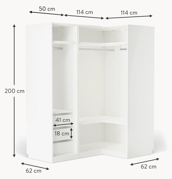 Narożna szafa modułowa Leon, 165 cm, różne warianty