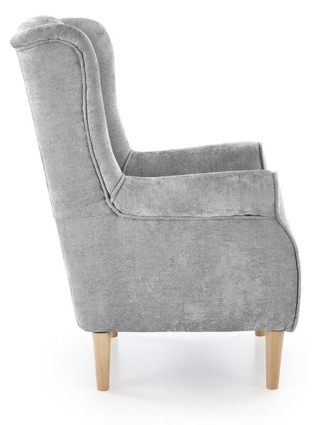 Popielaty fotel wypoczynkowy do salonu | Umeblowana.com