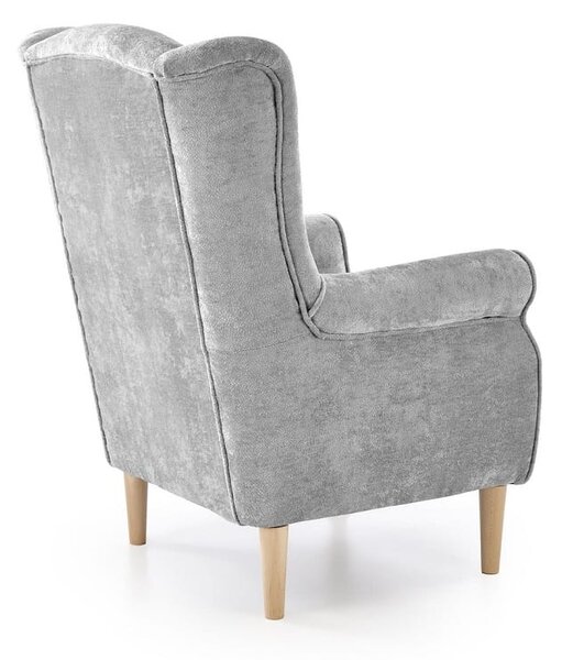 Popielaty fotel wypoczynkowy do salonu | Umeblowana.com