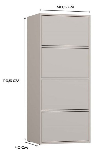 Szafka na buty kaszmir 119x50 cm | Umeblowana.com