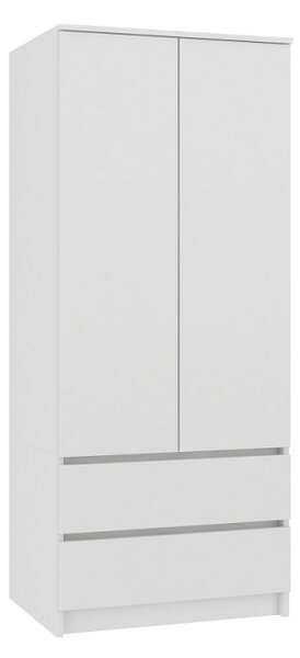 Biała szafa do sypialni z szufladami 180x90cm | Umeblowana.com