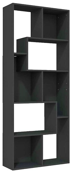 Czarny stojący regał z otwartymi półkami - Alormi 3X