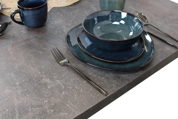 Stół do kuchni jadalni rozkładany LAP 150/190x80 Czarny/Beton
