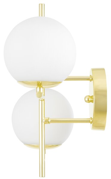 LAMPA ŚCIENNA KINKIET NOWOCZESNY KLASYCZNY ZŁOTY LEDO W2