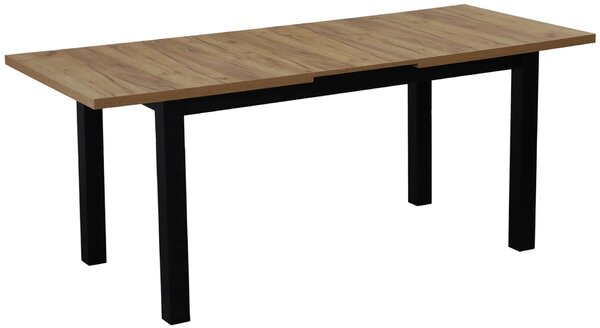 Zestaw stół rozkładany 150/190x80 do jadalni M021-4 Czarny/Dąb Craft