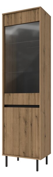 Witryna z ryflowanym frontem Yukashi 2F T101 dąb evoke