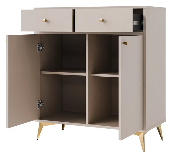 Komoda z szufladami do salonu Sakai 1 2F 2S T826 Beżowy