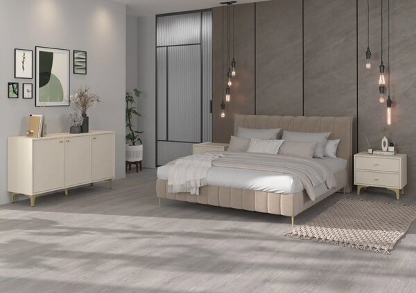 Komoda trzydrzwiowa do salonu Sakai 1 3F T813 Beżowy