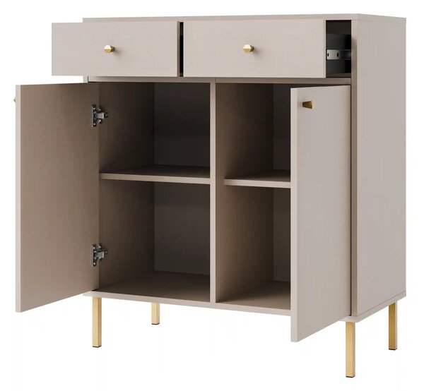 Komoda z szufladami do salonu Sakai 2 2F 2S T826 Beżowy