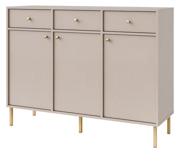 Komoda z szufladami do salonu Sakai 2 3F 3S T827 Beżowy