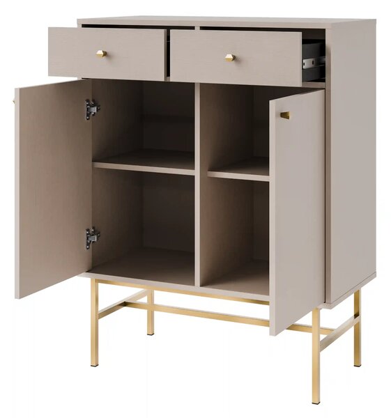 Komoda z szufladami do salonu Sakai 3 2F 2S T826 Beżowy