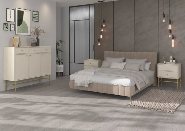 Komoda trzydrzwiowa do salonu Sakai 3 3F T813 Beżowy