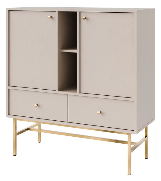 Komoda z szufladami do salonu Sakai 3 2F 2S T825 Beżowy