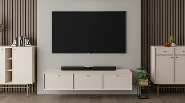 Szafka RTV wisząca do salonu Sakai 4 3K T303 Beżowy