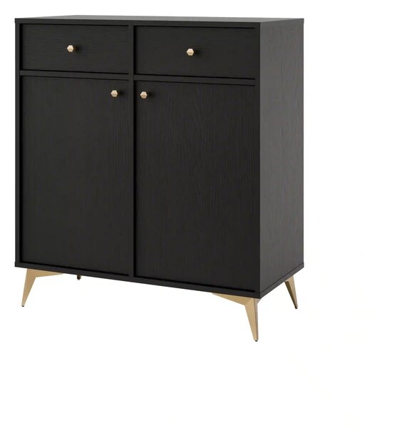 Komoda z szufladami do salonu Sakai 1 2F 2S T826 Czarny