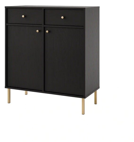 Komoda z szufladami do salonu Sakai 2 2F 2S T826 Czarny