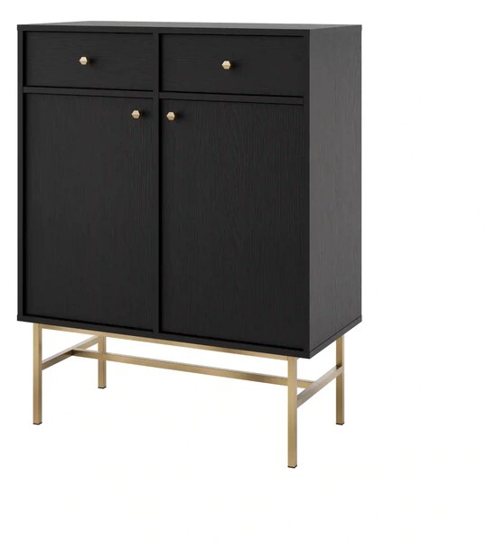 Komoda z szufladami do salonu Sakai 3 2F 2S T826 Czarny