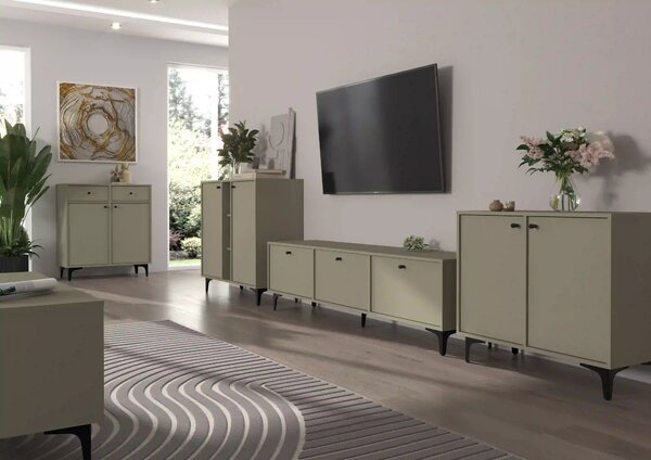 Komoda z szufladami do salonu Sakai 1 2F 2S T826 Eukaliptus