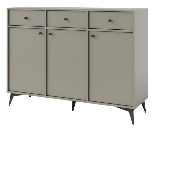 Komoda z szufladami do salonu Sakai 1 3F 3S T827 Eukaliptus