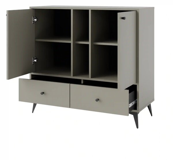Komoda z szufladami do salonu Sakai 1 2F 2S T825 Eukaliptus