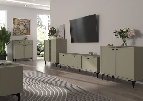 Komoda dwudrzwiowa do salonu Sakai 1 2F T812 Eukaliptus