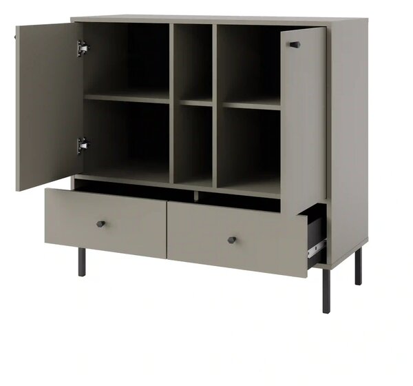 Komoda z szufladami do salonu Sakai 2 2F 2S T825 Eukaliptus