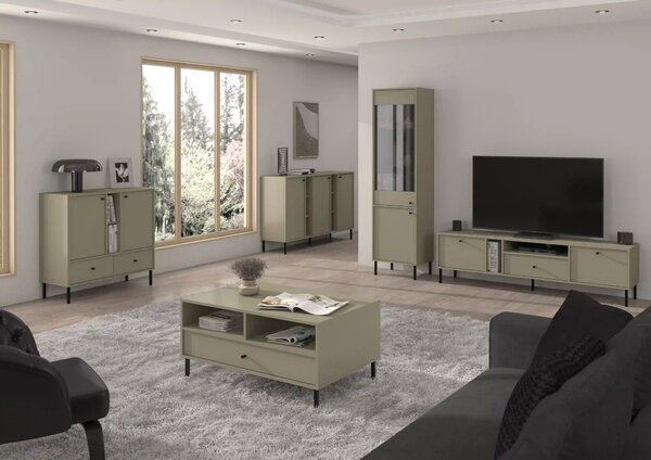 Komoda z szufladami do salonu Sakai 2 2F 2S T825 Eukaliptus